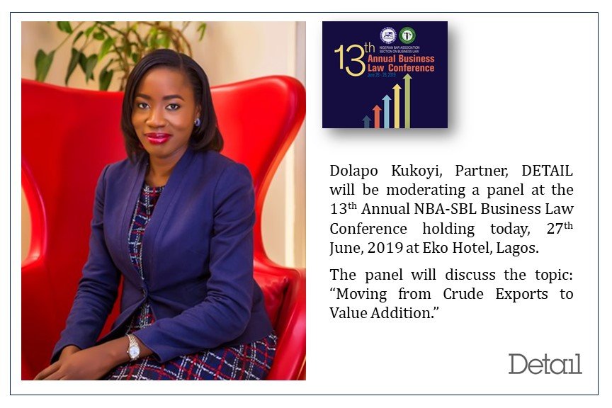 Dolapo Kukoyi, Partner, DETAIL moderated a panel at the 13th Annual NBA-SBL Business Law Conference