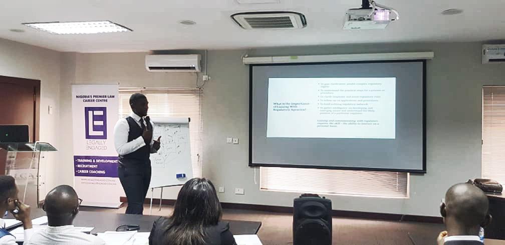 Our Associate Partner, Chukwudi Ofili, facilitated a session at the Legally Engaged Practice Preparation Course. Session was titled: “Perfection of Security and Liaising with Regulatory Authorities”