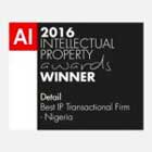 AI 2016 Intellectal Property Winner - Detail Solicitors