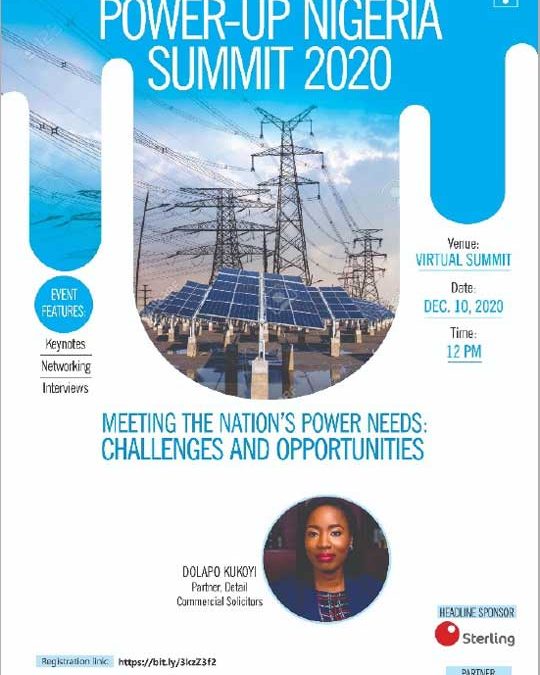 Our Partner, Dolapo Kukoyi, speaking at Guardian Nigeria’s Power-Up Virtual Summit 2020