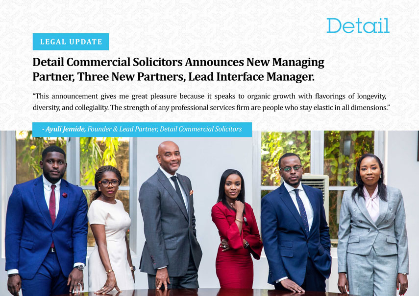 Detail Announces New Managing Partner, Three New Partners and Lead Interface Manager