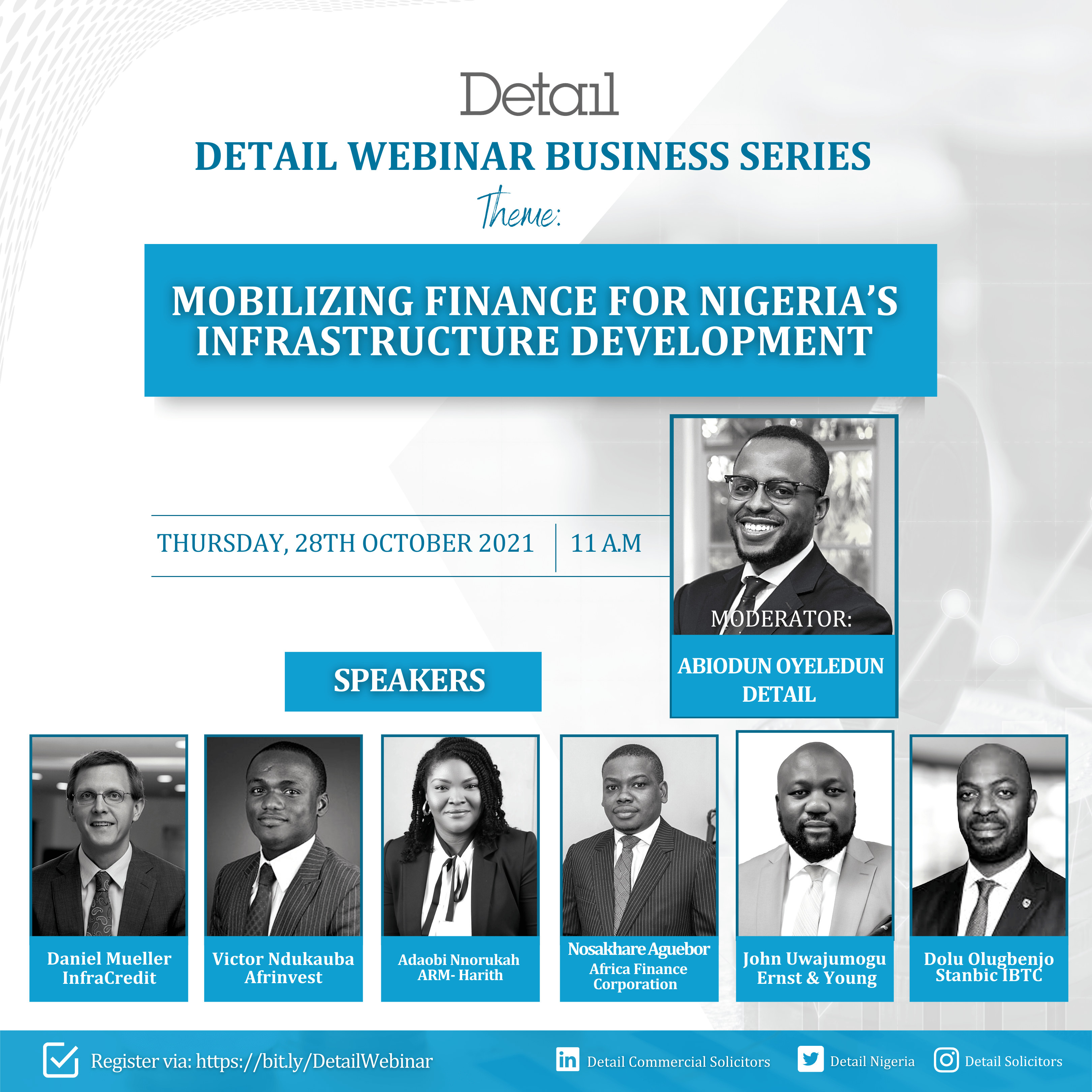 DETAIL Webinar Series – Theme: Mobilizing Finance for Nigeria’s Infrastructure Development