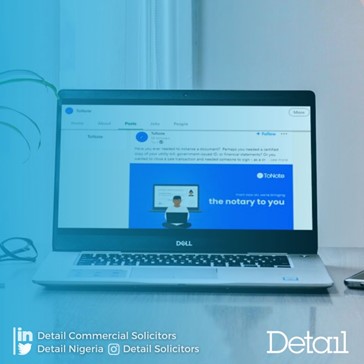 DETAIL is pleased to advise ToNote on its ongoing development of a novel digital platform that connects individuals and businesses with notary publics for the virtual notarization of essential documents via handheld devices, desktops and laptops.