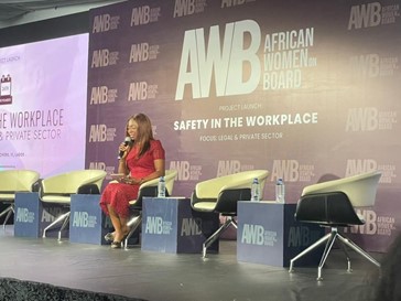 Earlier today, our Lead Interface Manager, Odunola Onadipe was a speaker at the African Women on Board’s event on Safety in the Legal Workspace.