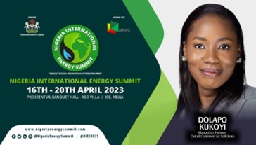 Dolapo Kukoyi speaks at the Nigeria International Energy Summit