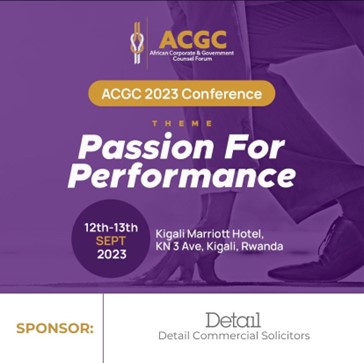 DETAIL is proud to be a sponsor of the ongoing 2023 ACGC Annual Conference in Kigali, Rwanda