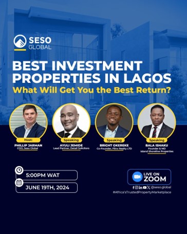 Our Lead Partner Ayuli Jemide, speaks at an exclusive Real Estate webinar on the theme ”Best Investment Properties in Lagos – What Will Get You the Best Returns?”