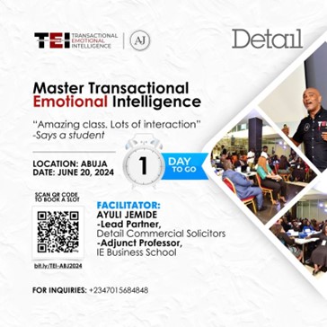 Our Lead Partner, Ayuli Jemide, facilitates the Transactional Emotional Intelligence (TEl) Masterclass.