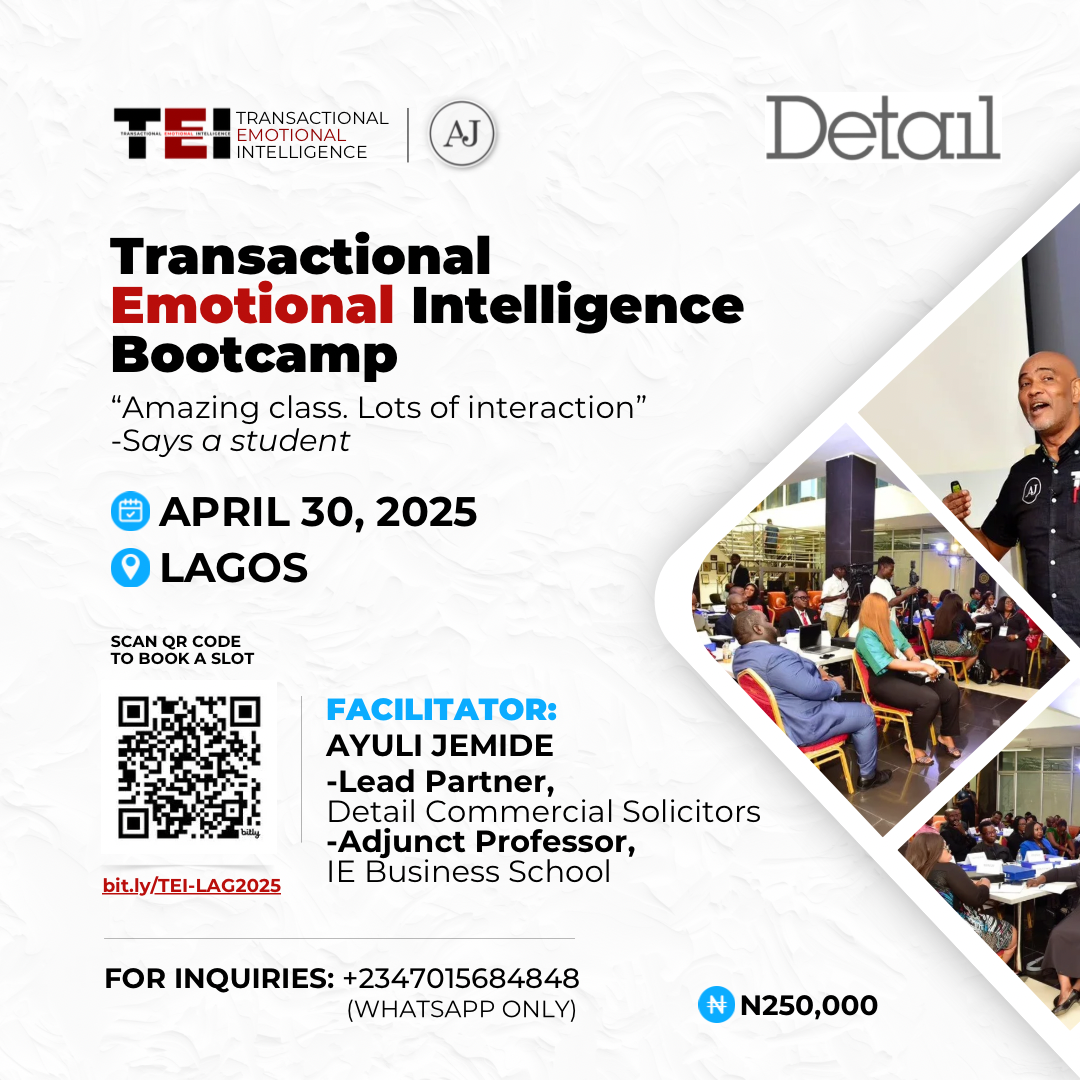TRANSACTIONAL EMOTIONAL INTELLIGENCE BOOTCAMP